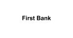 Logo for First Bank