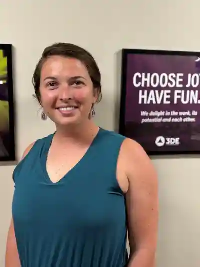 Image of woman wearing blue shirt