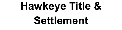 Logo for sponsor Hawkeye Title & Settlement