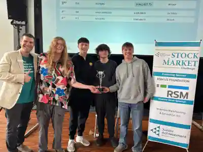 image of students receiving an award