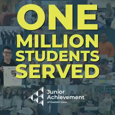 image of a group of students with volunteer