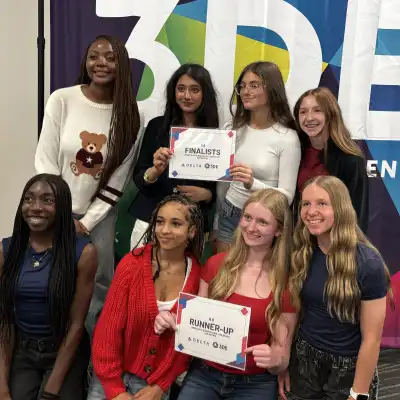 a photo of a group of female students
