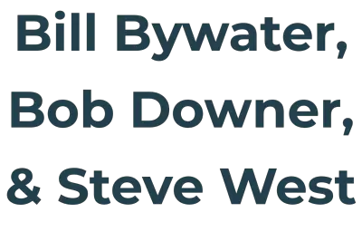 Logo for sponsor Bill Bywater, Bob Downer,  & Steve West