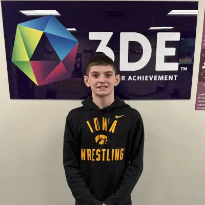 Student wearing a black sweatshirt